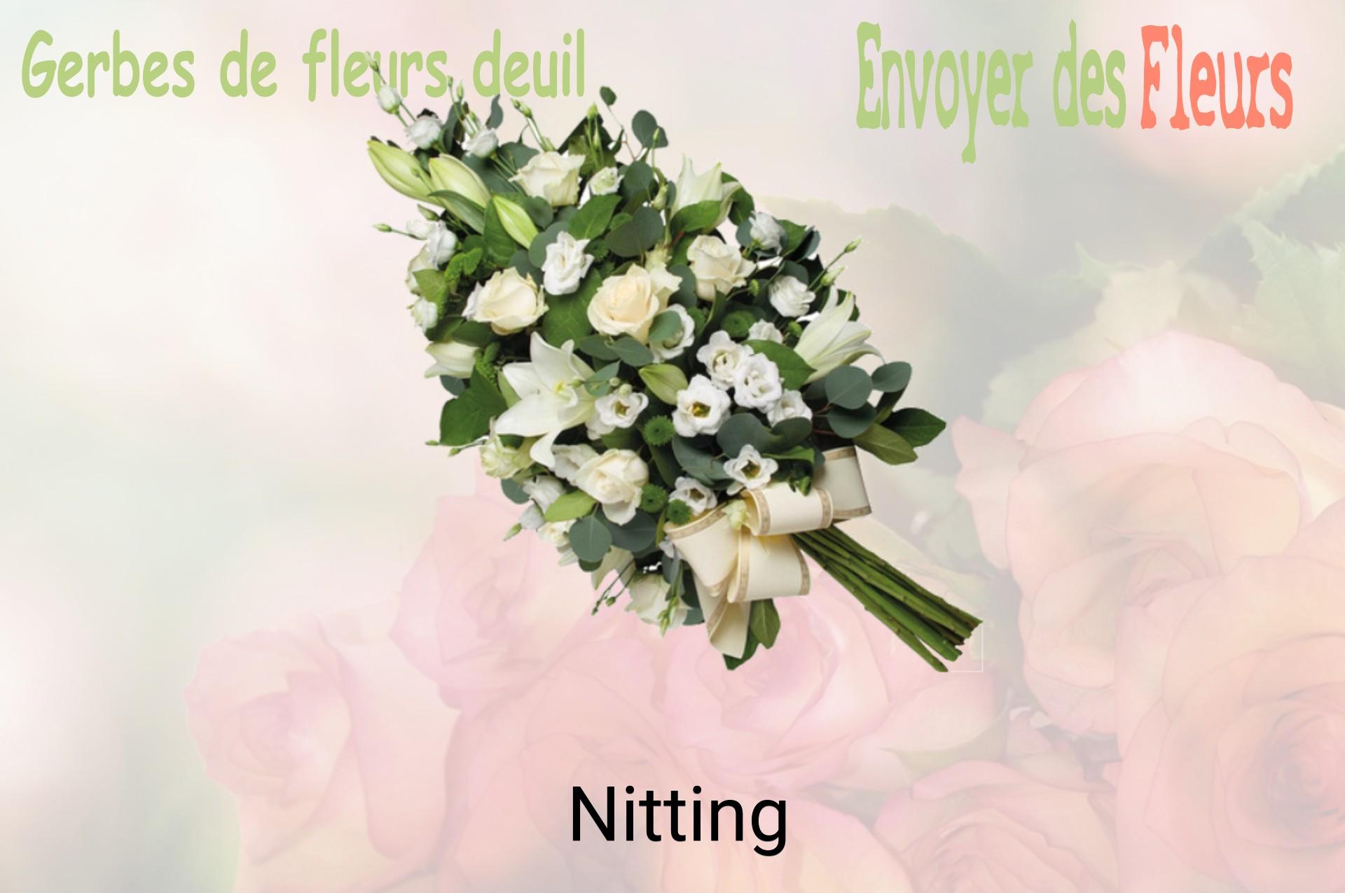 Gerbe de fleurs de deuil livrée à Nitting